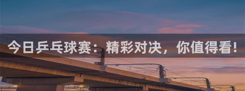 意昂体育app正版下载安装：今日乒乓球赛：精彩对决，你值得看